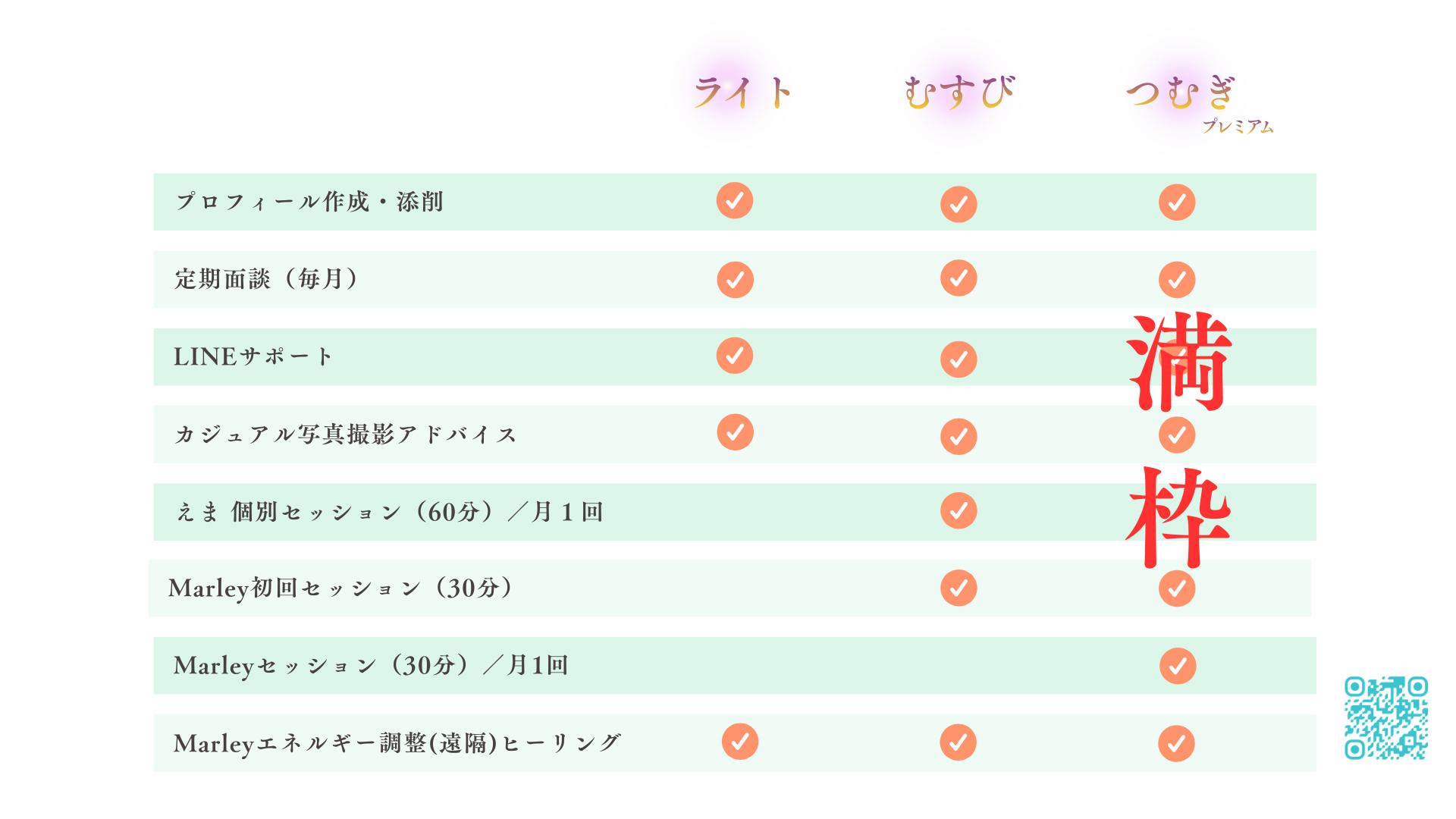 サービス・料金プラン比較表